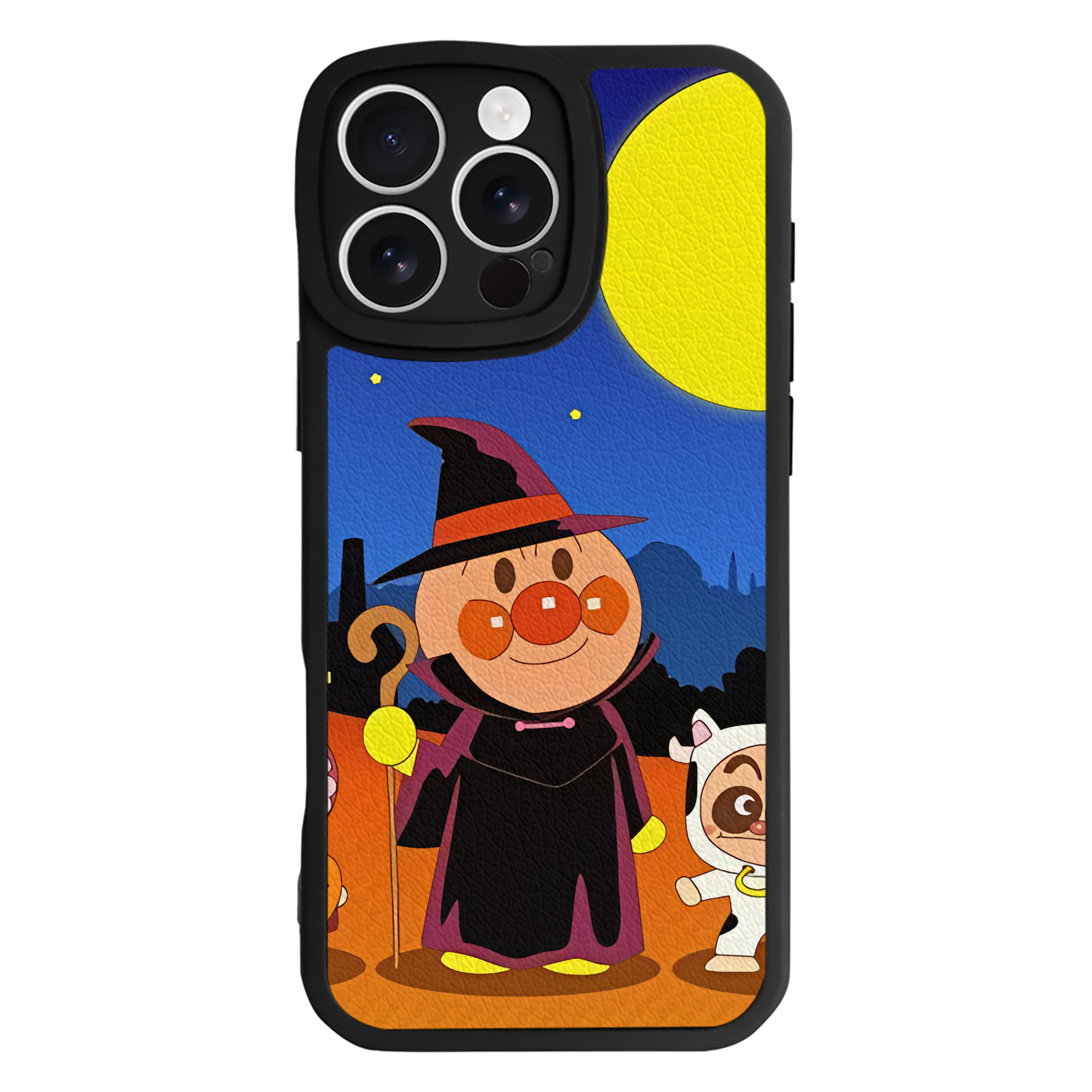 （画像用） アンパンマン Anpanman 【iPhone 16シリーズ対応】シリコンスマホケース（レザー調） 材質：シリコン